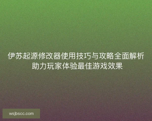 伊苏起源修改器使用技巧与攻略全面解析 助力玩家体验最佳游戏效果